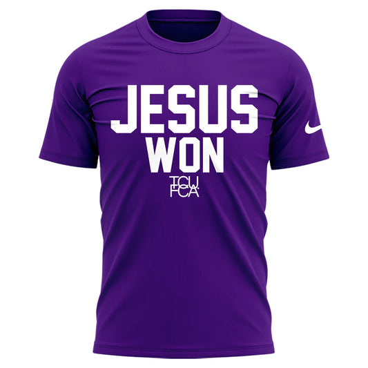 TCU Horned Frogs football x Jesus Won Limited Edition Tshirt 2025 | BS56 Moonbestprint