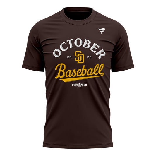 San Diego Padres Brown 2025 Postseason Locker Room T-Shirt | UB55 Moonbestprint