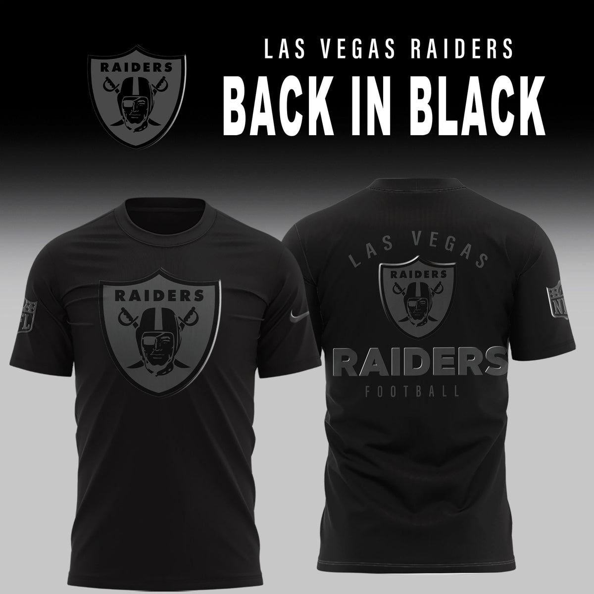 Las Vegas Raiders 2025 Back In Black Limited Edition Shirt | XV40 Moonbestprint
