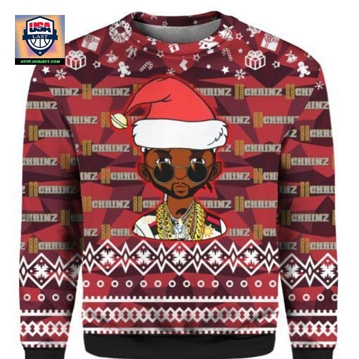 2 Chainz Santa 3D Print Ugly Christmas Sweater Moon Best Print