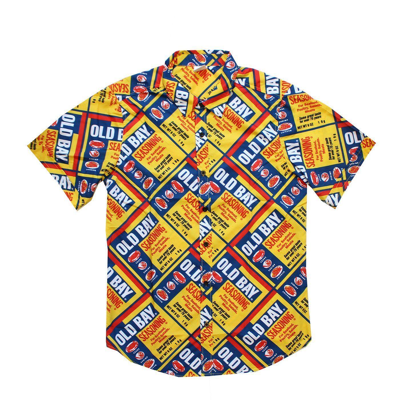 Flat OLD BAY Can Pattern / Hawaiian Shirt – Moonbestprint