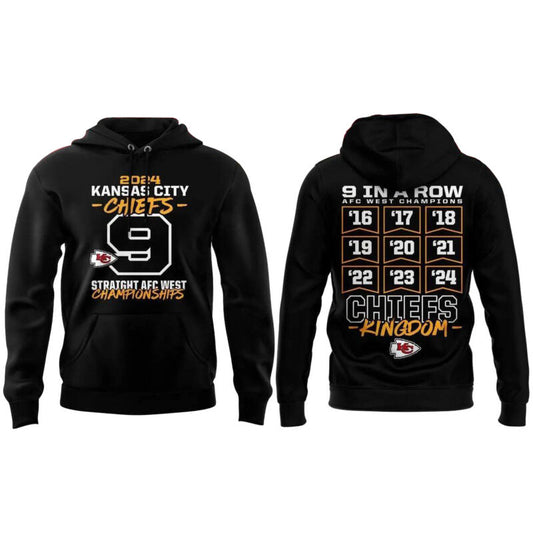 2024 Kansas City Chiefs Hoodie Unisex Graphic Sweatshirt For Afc West Fans - Moonbestprint