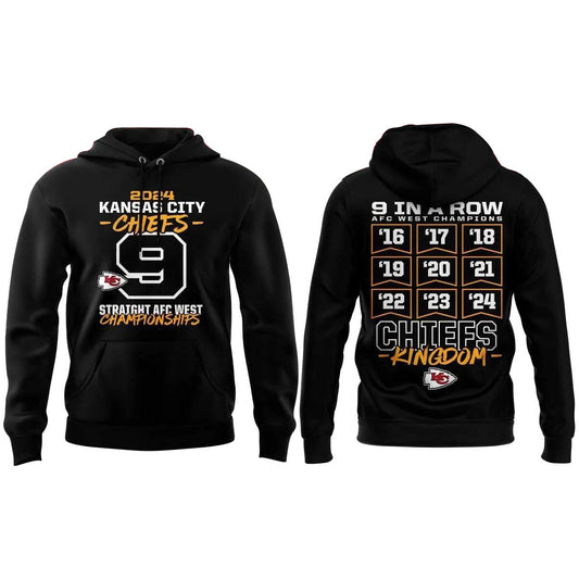 2024 Kansas City Chiefs Hoodie Unisex Graphic Sweatshirt For Afc West Fans - Moonbestprint