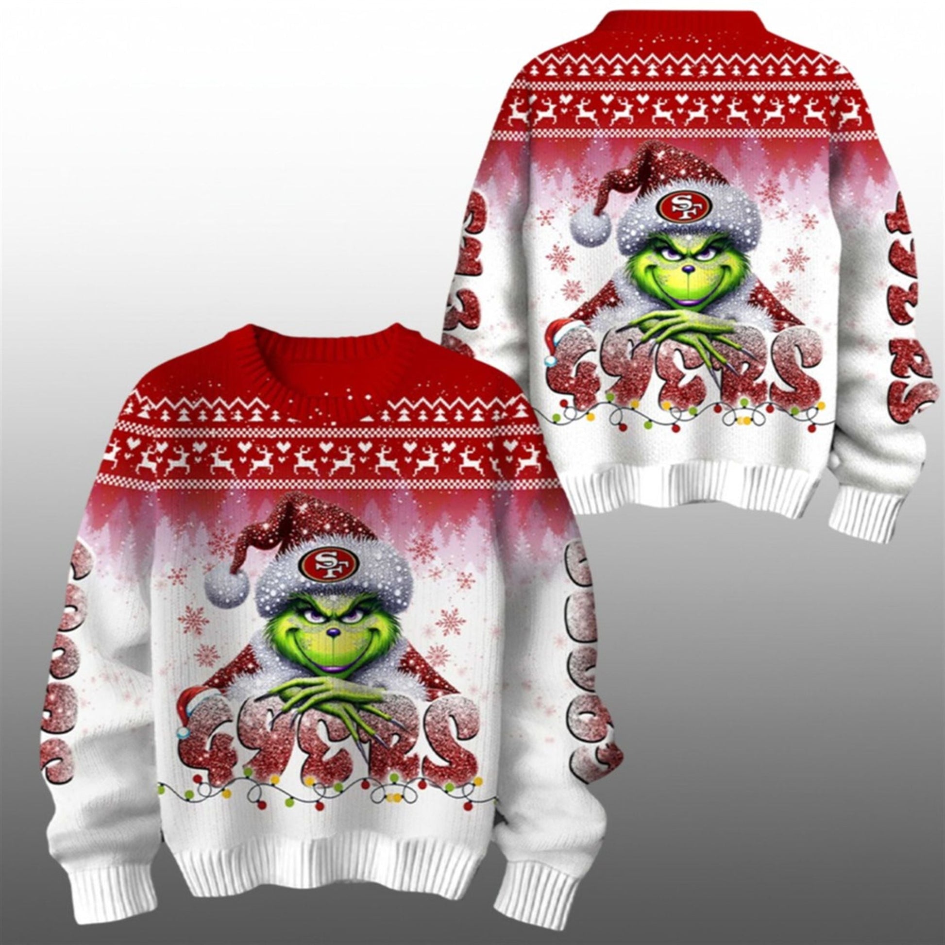 2026 49ers Grnch Season Christmas Ugly Sweater - Moonbestprint