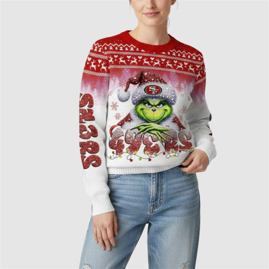 2026 49ers Grnch Season Christmas Ugly Sweater - Moonbestprint