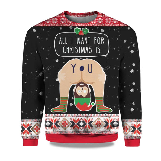 2026 All I Want For Christmas Is You Christmas Ugly Sweater Moonbestprint