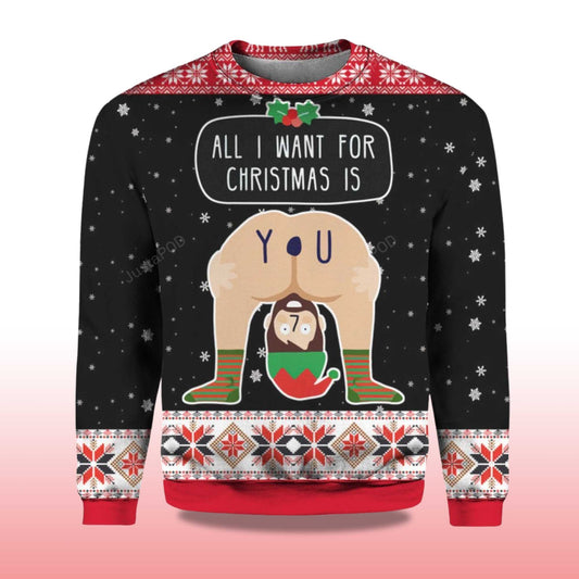 2026 All I Want For Christmas Is You Christmas Ugly Sweater Moonbestprint