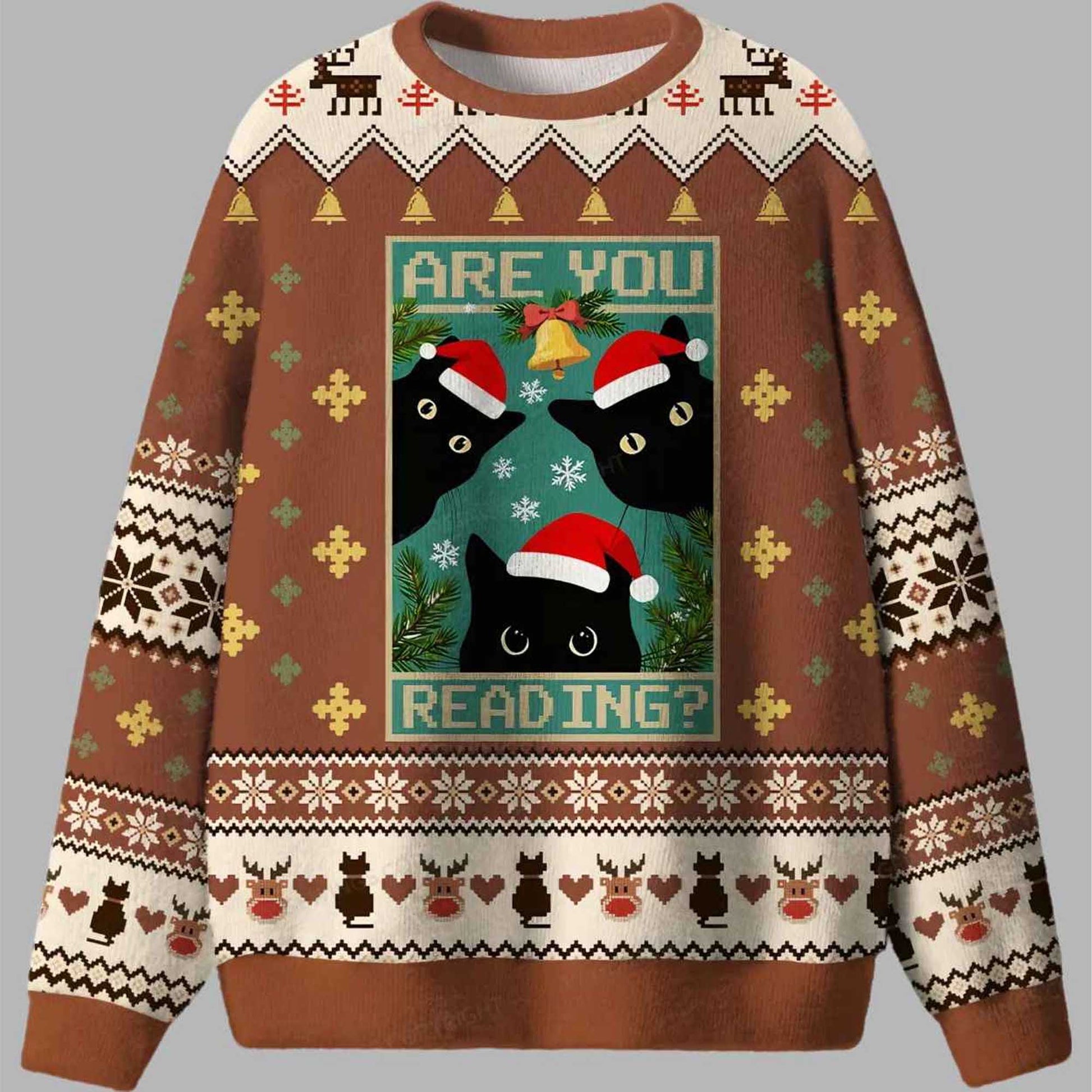 2026 Are You Reading Ugly Christmas Sweater Moonbestprint