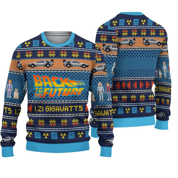 2025 Back Future 80s Movie Ugly Christmas Sweater – Moonbestprint