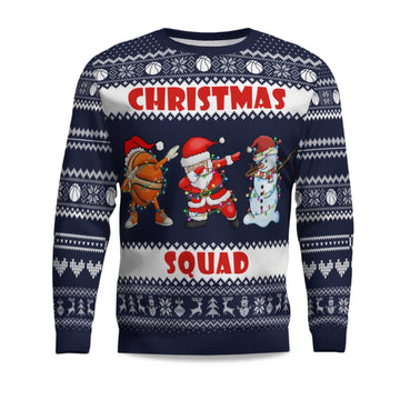 2026 Basketball Christmas Squad Ugly Christmas Sweater Moonbestprint