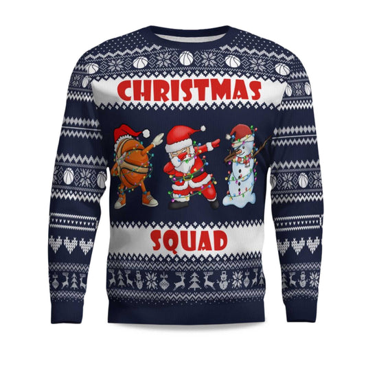 2026 Basketball Christmas Squad Ugly Christmas Sweater Moonbestprint