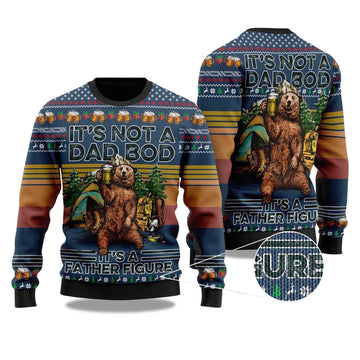 2026 Bear Drink Beer Camping Christmas Ugly Sweater Moonbestprint