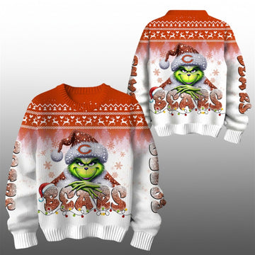 2026 Bears Grnch Season Christmas Ugly Sweater - Moonbestprint