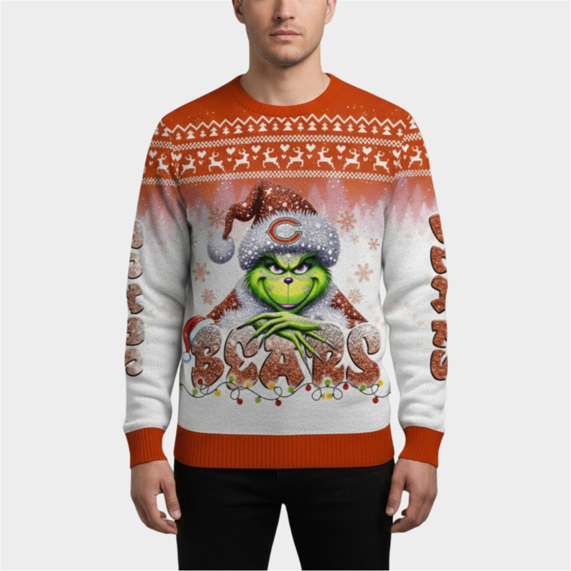 2026 Bears Grnch Season Christmas Ugly Sweater - Moonbestprint