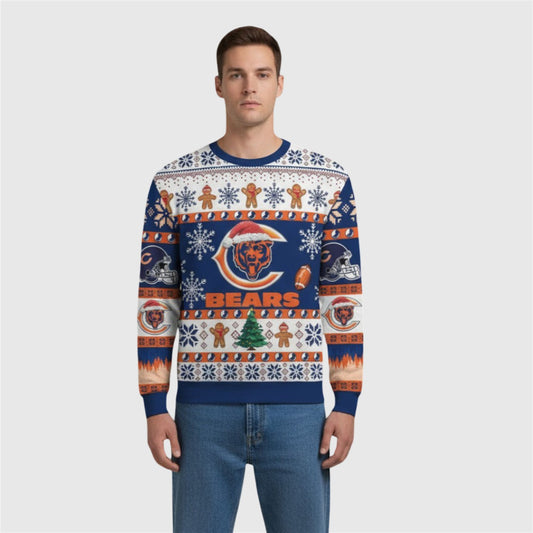 2026 Bears They Not Like Us Ugly Christmas Sweater - Moonbestprint