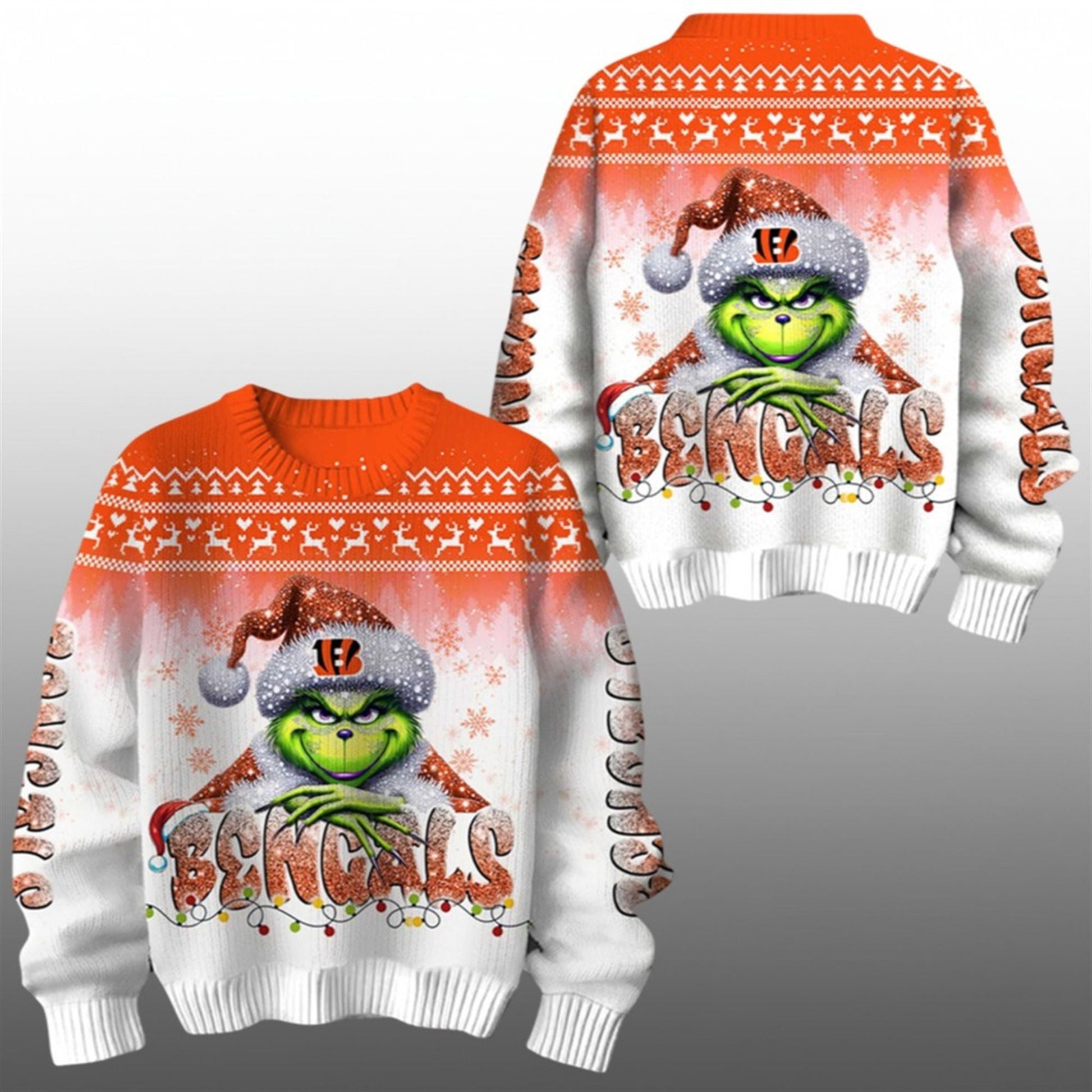 2026 Bengals Grnch Season Christmas Ugly Sweater - Moonbestprint