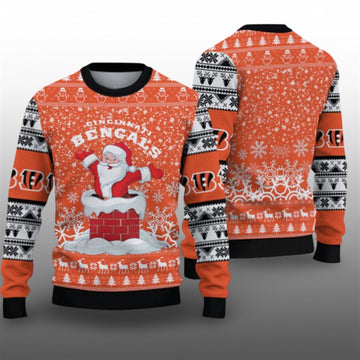 2026 Bengals Santa Ugly Christmas Sweater - Moonbestprint