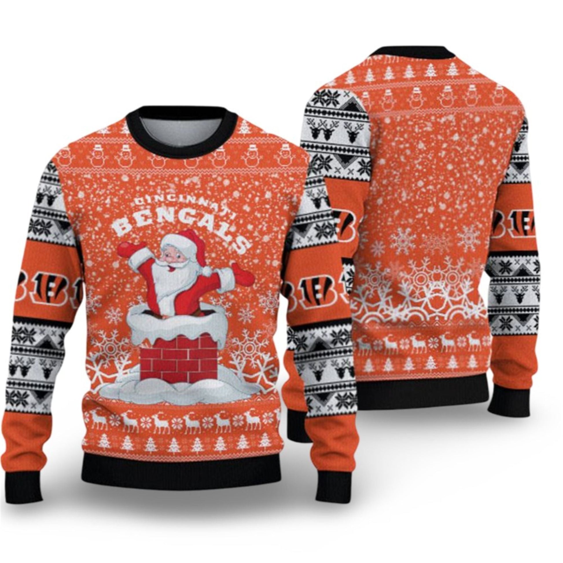 2026 Bengals Santa Ugly Christmas Sweater - Moonbestprint