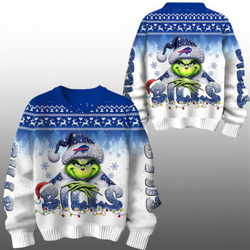 2026 Bills Grnch Season Christmas Ugly Sweater - Moonbestprint