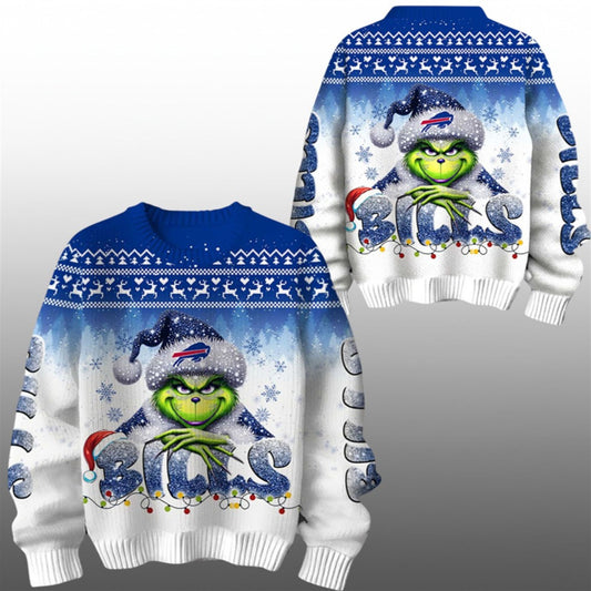 2026 Bills Grnch Season Christmas Ugly Sweater - Moonbestprint
