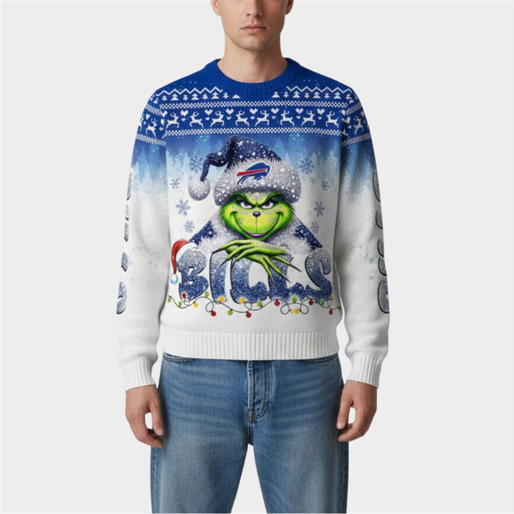 2026 Bills Grnch Season Christmas Ugly Sweater - Moonbestprint
