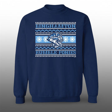 2026 Binghamton Rumble Ponies Jolly Ugly Sweater - Moonbestprint