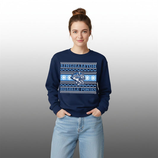 2026 Binghamton Rumble Ponies Jolly Ugly Sweater - Moonbestprint