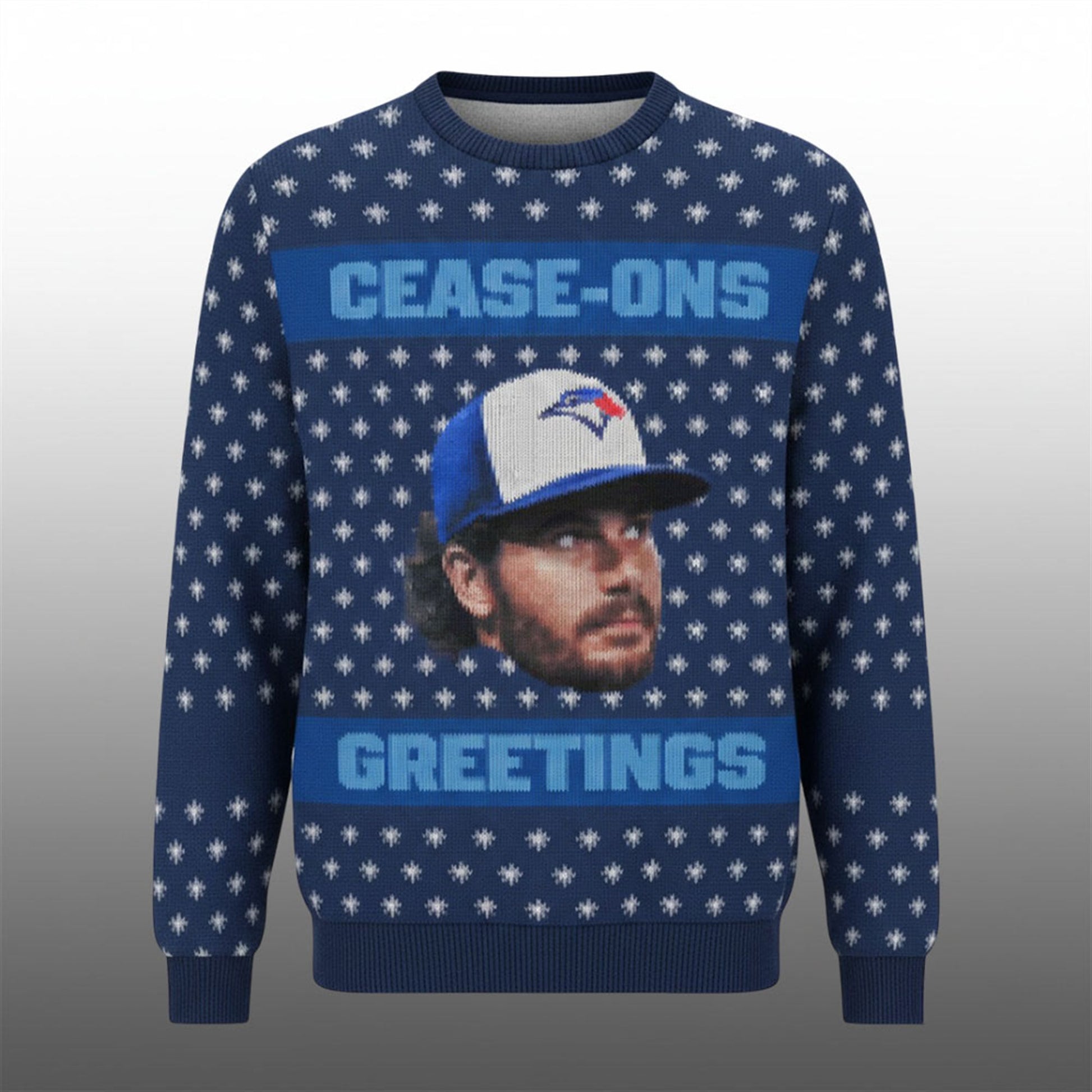 2026 Blue Jays Dylan Cease Gease Ones Greetings Ugly Sweater - Moonbestprint