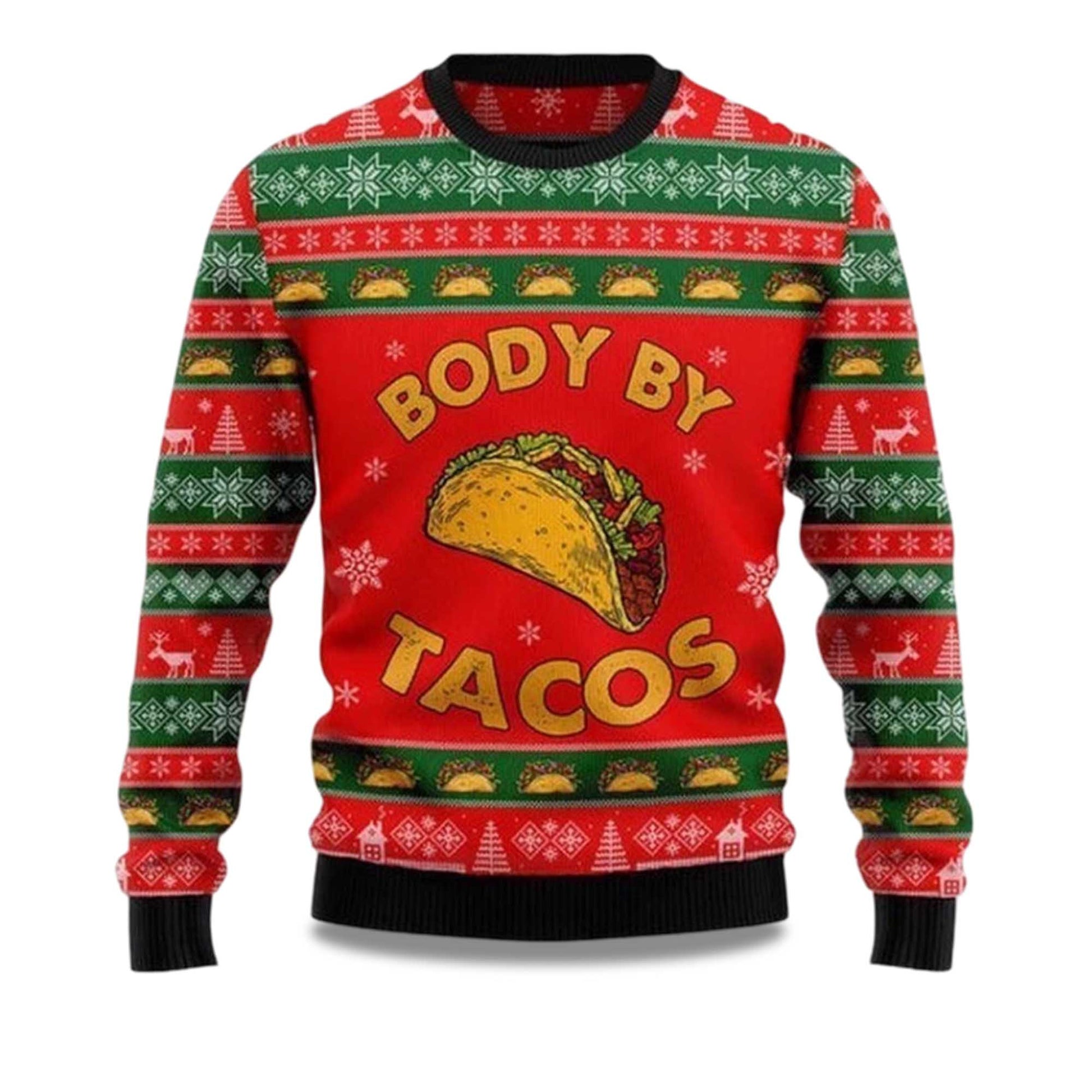 2026 Body By Taco Ugly Christmas Sweater Moonbestprint