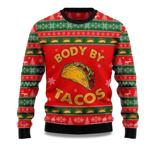 2026 Body By Taco Ugly Christmas Sweater Moonbestprint