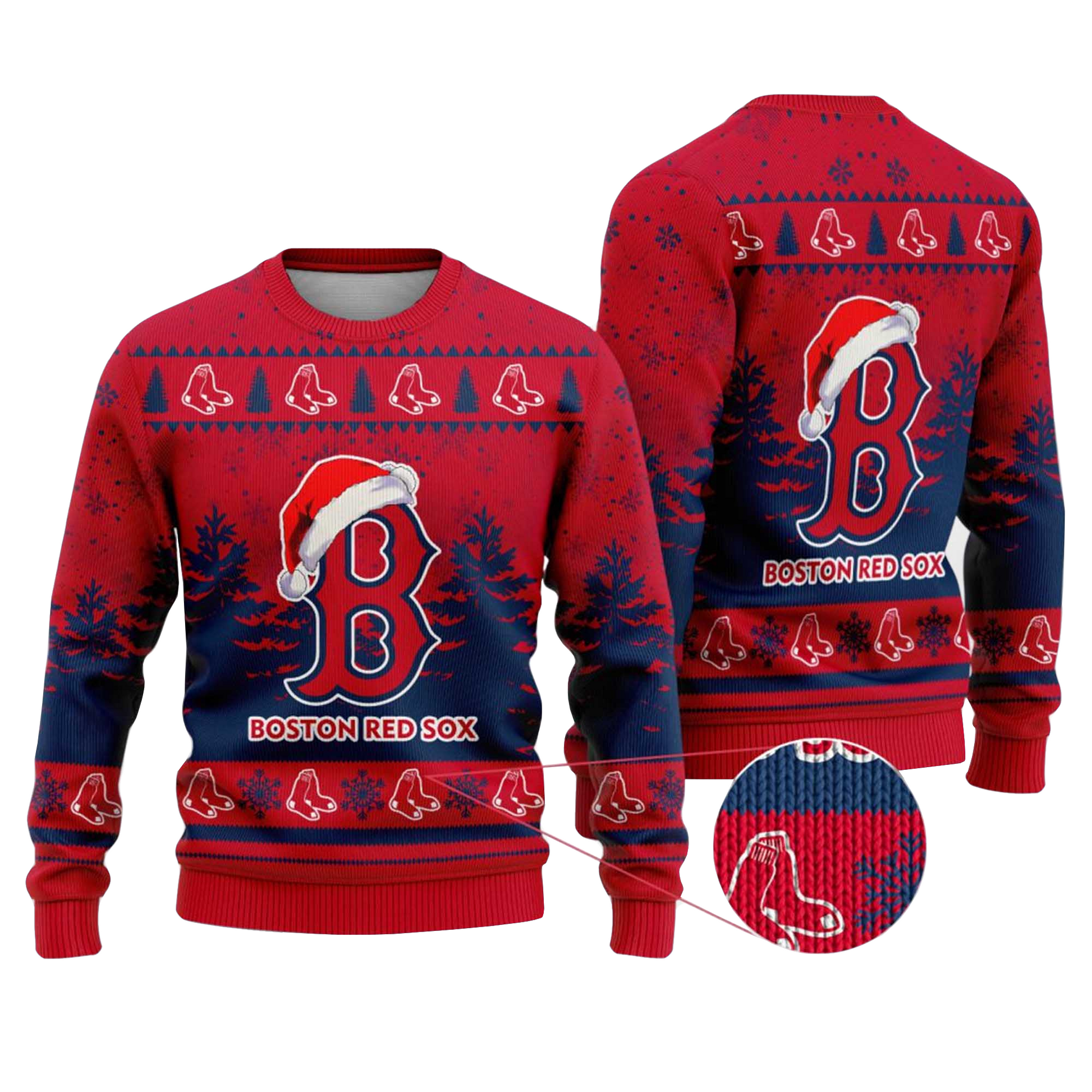 2025 Boston Red Sox Snowflakes Christmas Ugly Sweater – Moonbestprint
