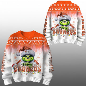 2026 Broncos Grnch Season Christmas Ugly Sweater - Moonbestprint