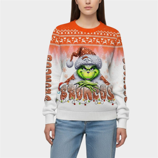 2026 Broncos Grnch Season Christmas Ugly Sweater - Moonbestprint