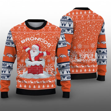 2026 Broncos Santa Ugly Christmas Sweater - Moonbestprint