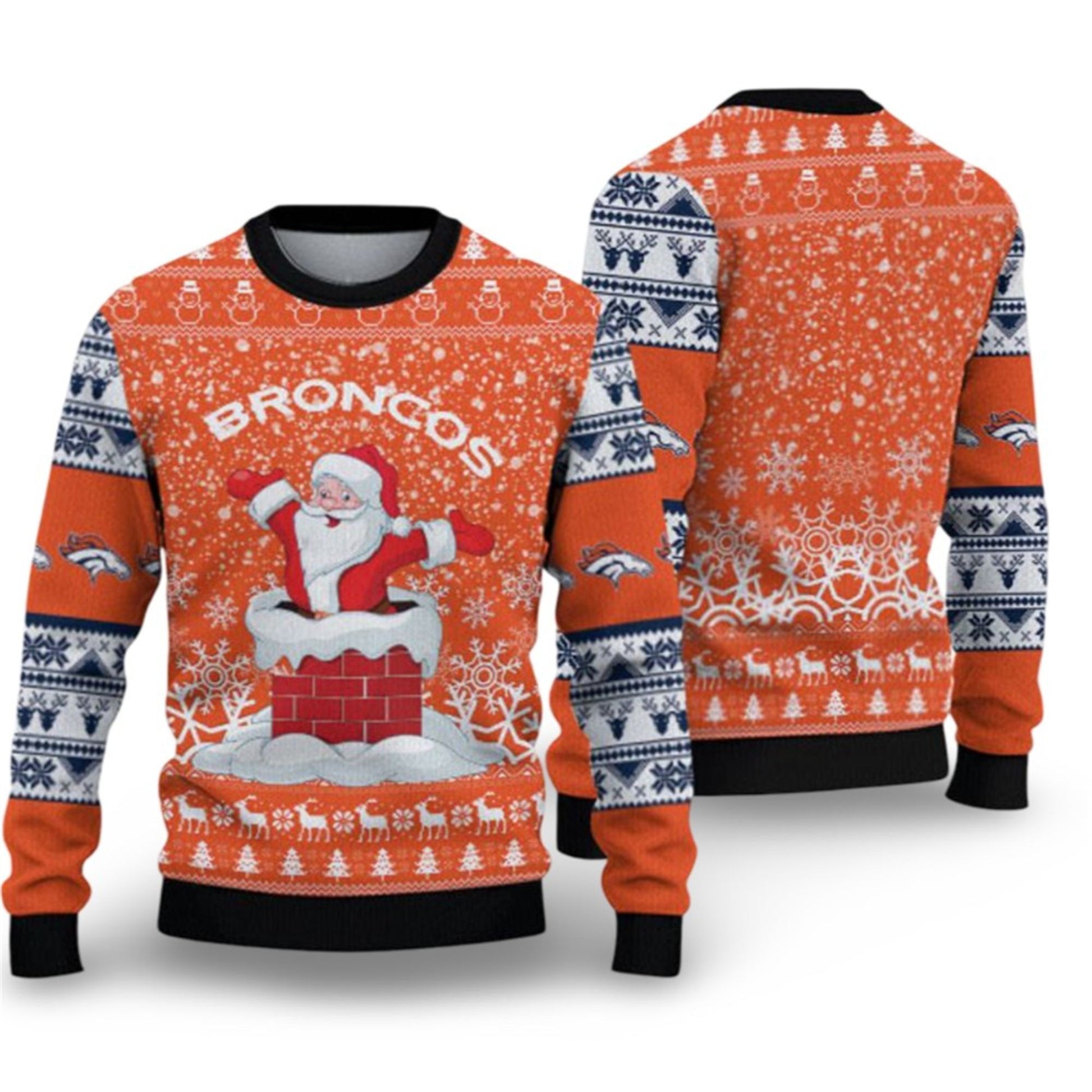 2026 Broncos Santa Ugly Christmas Sweater - Moonbestprint