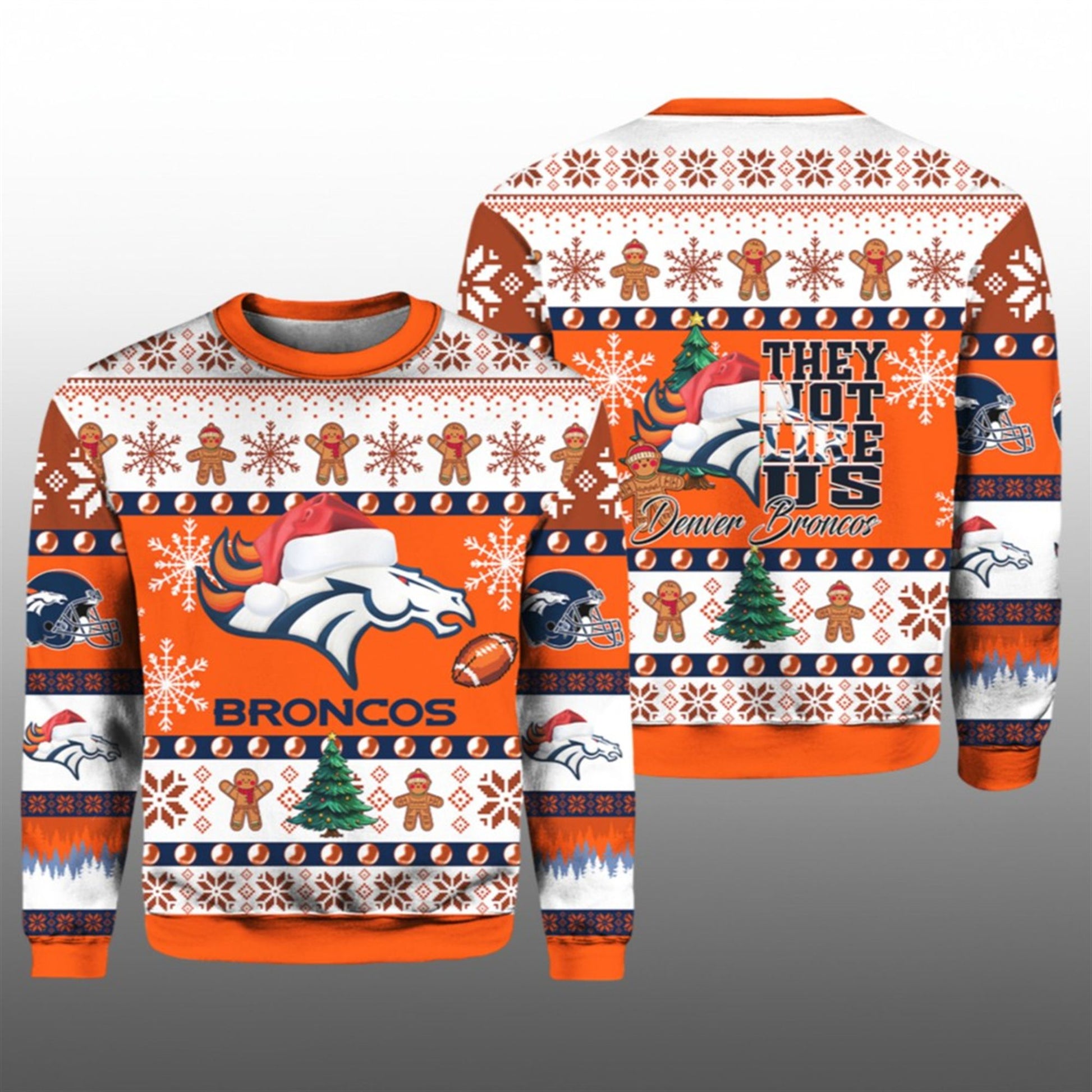 2026 Broncos They Not Like Us Ugly Christmas Sweater - Moonbestprint