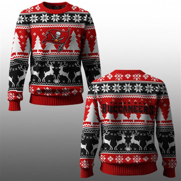 2026 Buccaneers Reindeer Football Christmas Ugly Sweater - Moonbestprint