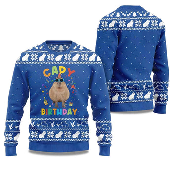2026 Capy Birthday Ugly Christmas Sweater Moonbestprint