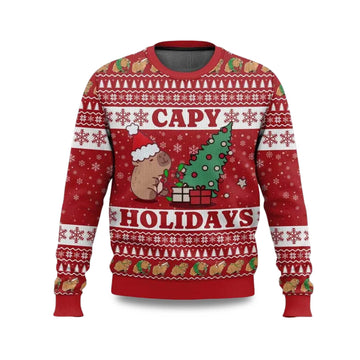 2026 Capy Holidays Ugly Christmas Sweater Moonbestprint