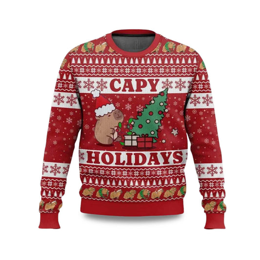 2026 Capy Holidays Ugly Christmas Sweater Moonbestprint