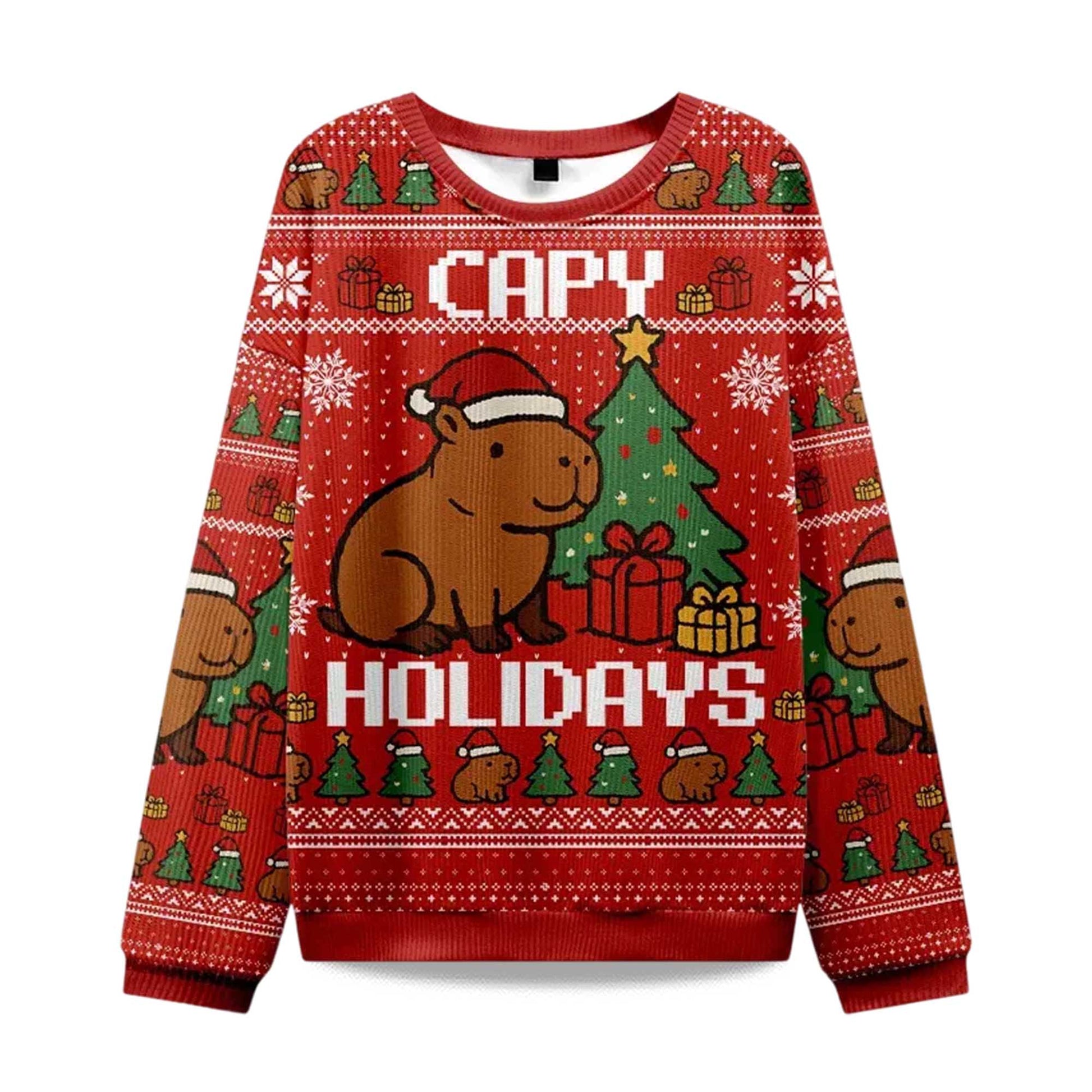 2026 Capybara Celebration Christmas Ugly Sweater Moonbestprint