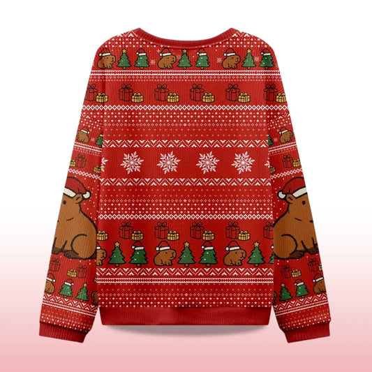 2026 Capybara Celebration Christmas Ugly Sweater Moonbestprint