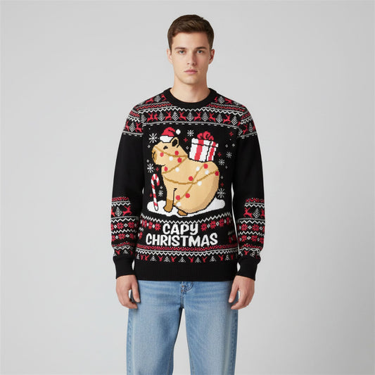 2026 Capybara Funny Animal Christmas Ugly Sweater - Moonbestprint