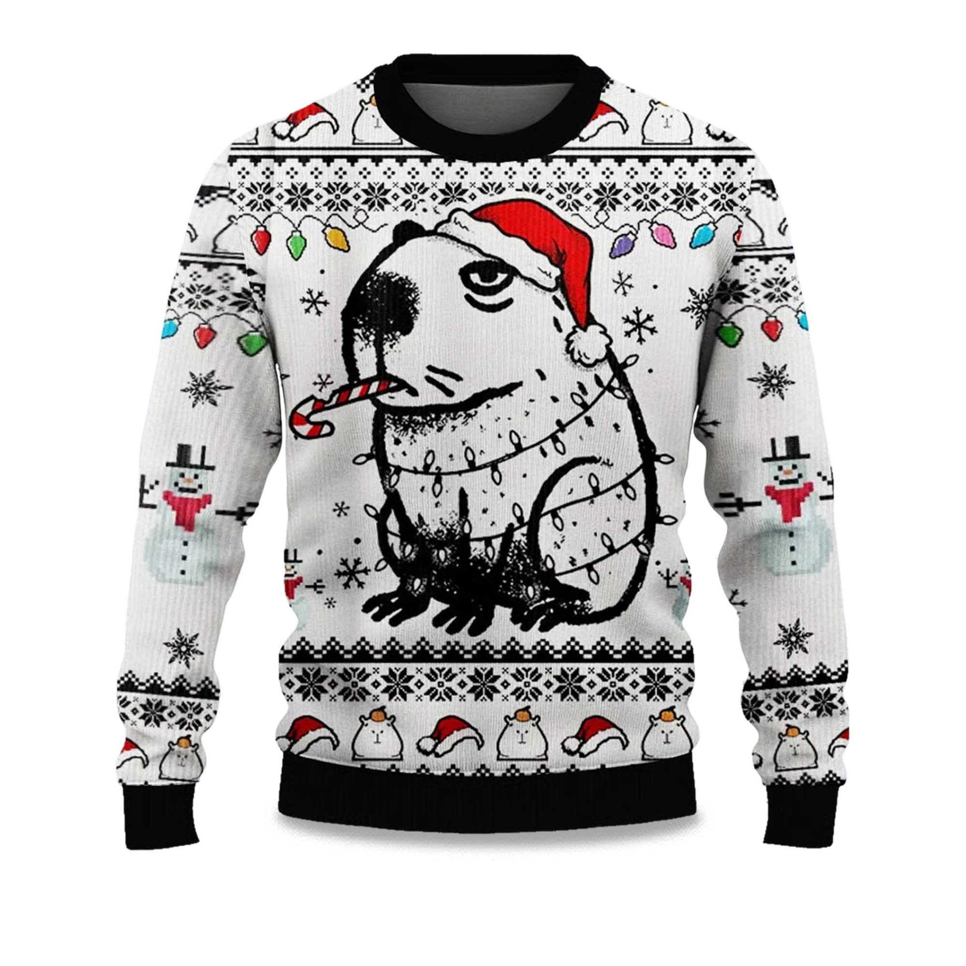 2026 Capybara Smoking Ugly Christmas Sweater Moonbestprint