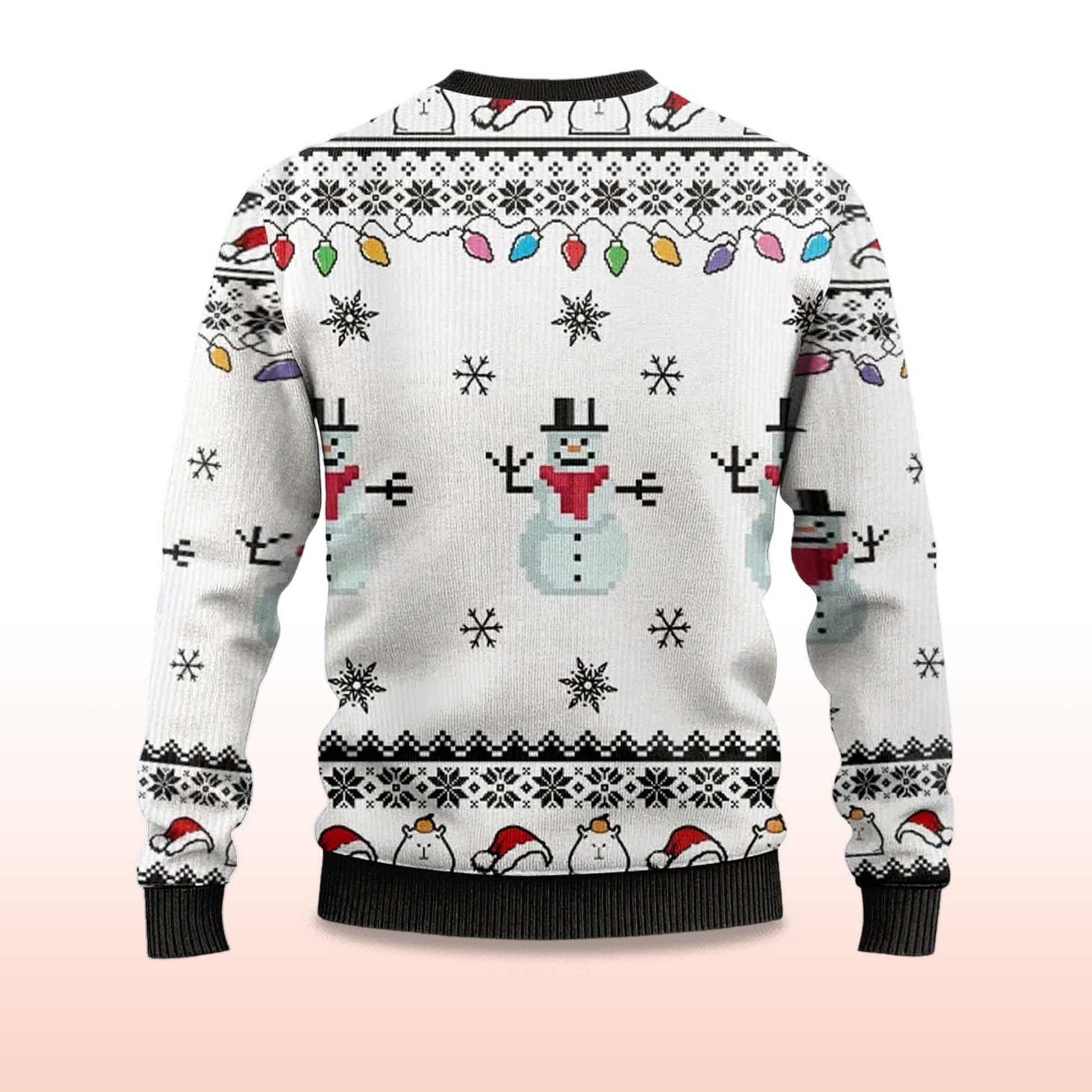 2026 Capybara Smoking Ugly Christmas Sweater Moonbestprint
