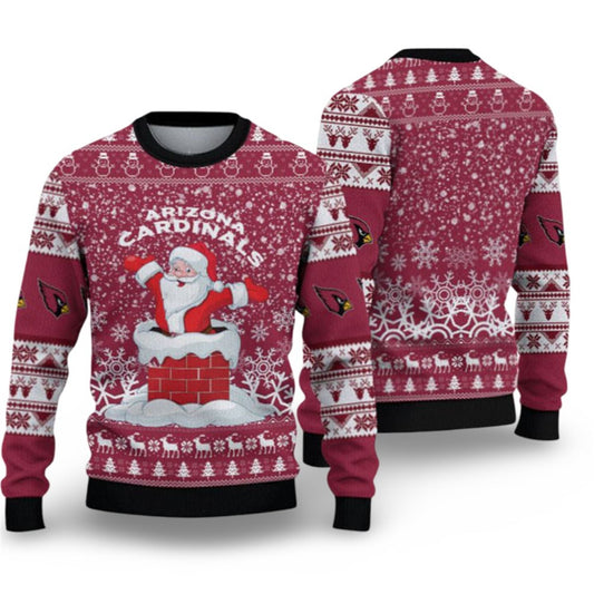 2026 Cardinals Santa Ugly Christmas Sweater - Moonbestprint