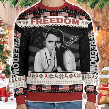 2025 Charlie Kirk Freedom Ugly Sweater - Moonbestprint