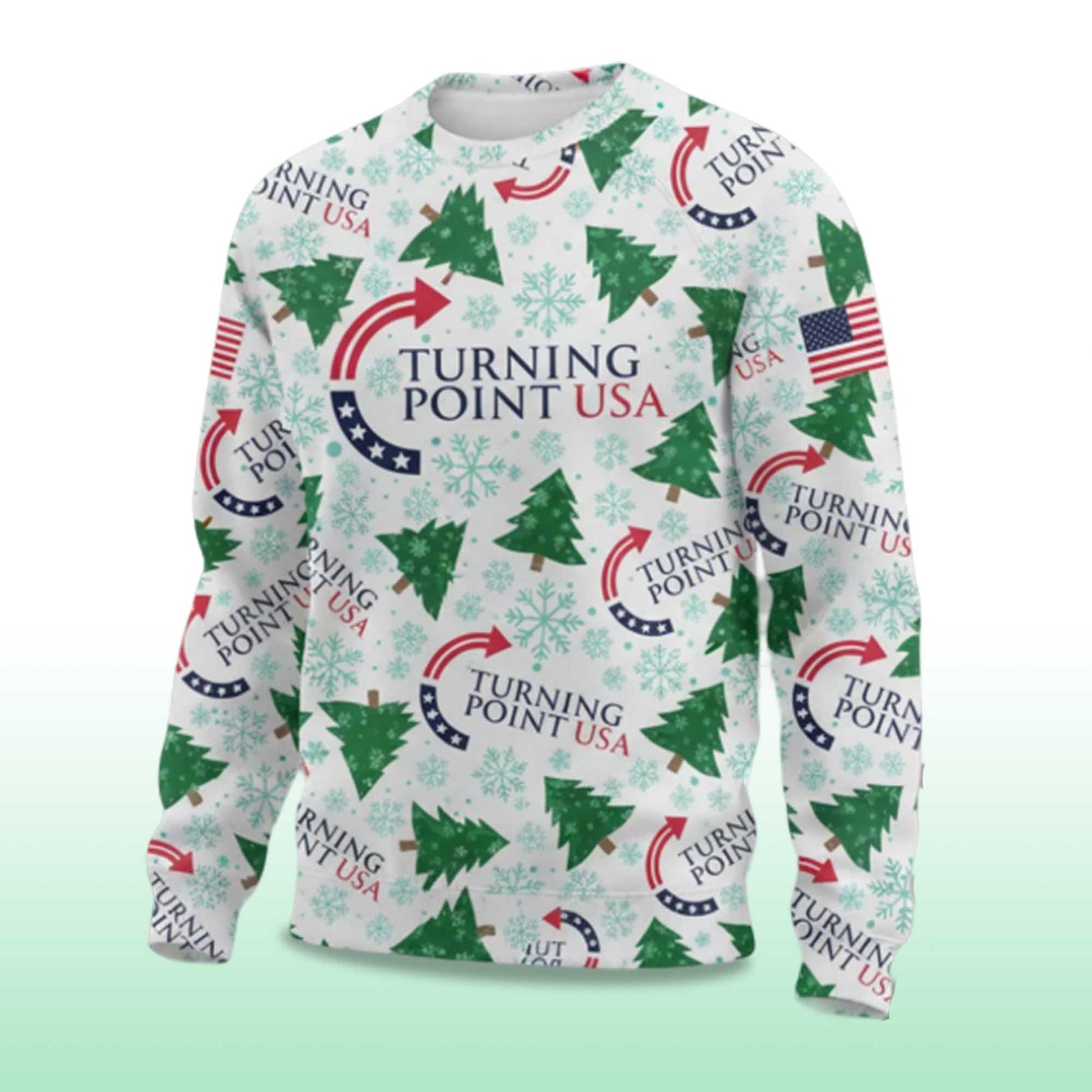 2026 Charlie Kirk Turning Point USA Ugly Christmas Sweater Moonbestprint