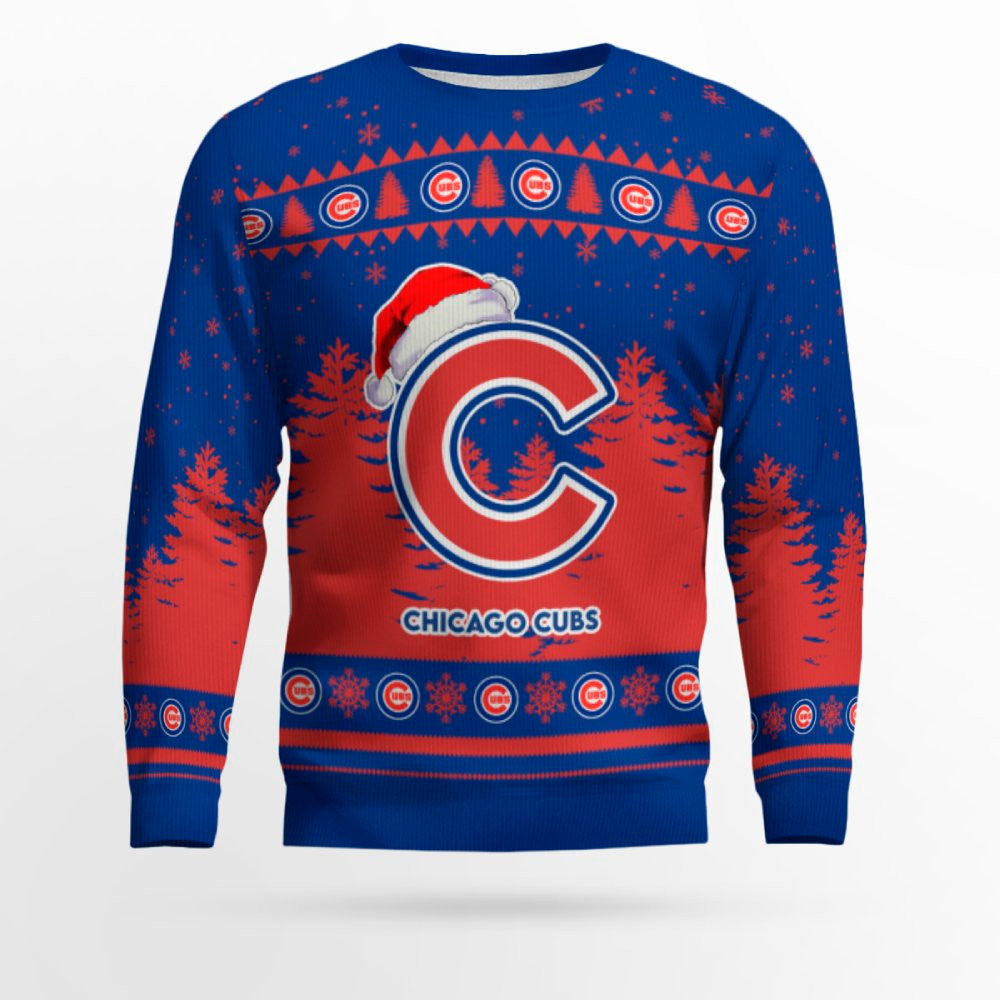 2025 Chicago Cubs Snowflakes Christmas Ugly Sweater – Moonbestprint