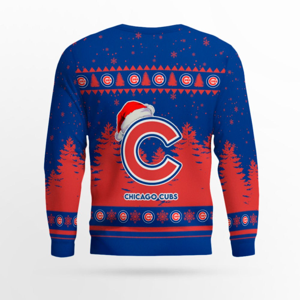 2025 Chicago Cubs Snowflakes Christmas Ugly Sweater – Moonbestprint